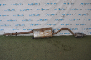 Muffler rear part with barrel Toyota Highlander 14-16 3.5 dents, nuts stuck