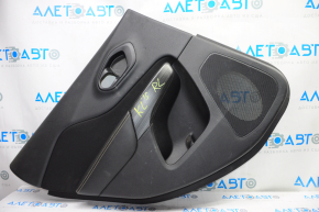 Door trim card rear left Jeep Cherokee KL 14-18 black with black insert cloth, armrest leather, bumps, scratches