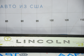 Door sill trim front left Lincoln MKC 15-19 black with backlight, rubbed, broken fastener, chrome peeled off