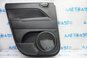 Door trim card rear left Jeep Compass 11-16 black with black insert plastic, armrest plastic, scratches