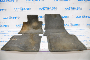 Set of floor mats for Nissan Versa Note 13-19 gray cloth, dry cleanable