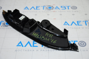 Rear right window lift control Chevrolet Malibu 16-23 black, with gray trim, chrome molding
