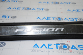 Door sill trim front right Ford Fusion mk5 13-20 chrome with backlight black, scratches