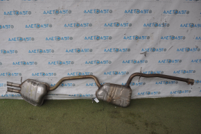 Exhaust manifold assembly VW Jetta 11-18 USA 1.4T resonator with barrel, dents
