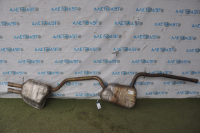 Exhaust manifold assembly VW Jetta 11-18 USA 1.4T resonator with barrel, dents