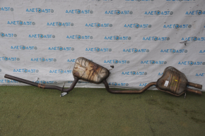Exhaust pipe assembly VW Jetta 11-18 USA 2.0 resonator with barrel, rusty, broken