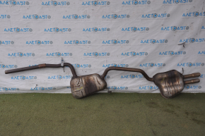 Exhaust pipe assembly VW Jetta 11-18 USA 2.0 resonator with barrel, rusty, broken
