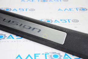 Door sill trim front right Ford Fusion mk5 13-16 black with chrome insert, butt