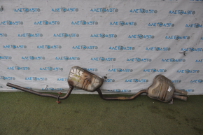 Exhaust manifold assembly VW Jetta 11-18 USA 2.0 resonator with barrel, dents