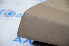 Door trim card rear right Cadillac CTS 14 - brown with beige insert leather, armrest leather, upper insert suede, molding under wood gloss, backlight, pokes, tears