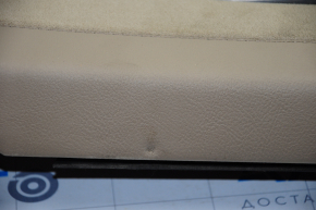 Door trim card rear right Cadillac CTS 14 - brown with beige insert leather, armrest leather, upper insert suede, molding under wood gloss, backlight, pokes, tears