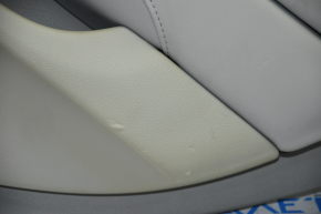 Door trim card rear right Cadillac CTS 14- gray with gray insert leather, armrest leather, molding under the tree brown structure, pokes, scratches