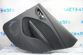Door trim card rear right Dodge Dart 13-15 black with insert black mesh cloth, armrest leather, scratches