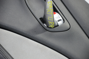 Door trim card rear right Dodge Dart 13-14 black with light gray insert cloth, armrest leather, scratches