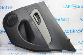 Door trim card rear right Chevrolet Cruze 11-16 black with gray insert leather, armrest plastic, scratches