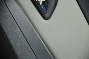 Door trim card rear right Chevrolet Cruze 11-16 black with gray insert leather, armrest plastic, scratches