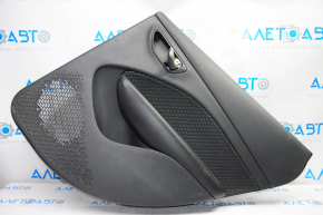 Door trim card rear right Dodge Dart 13-15 black with insert black mesh cloth, armrest leather, scratches