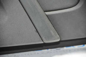 Door trim card rear right Chevrolet Equinox 10-17 black with black insert leather, armrest rubber, scratches