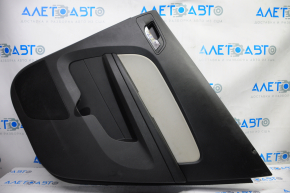 Door trim card rear right Chevrolet Equinox 10-17 black with gray insert leather, rubber armrest