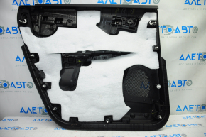 Door trim card rear right Dodge Journey 11-19 black with black insert leather, armrest leather, black stitching, scratches