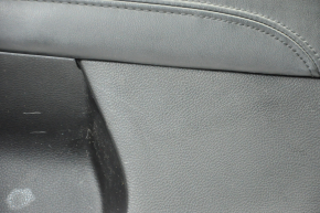 Door trim card rear right Dodge Journey 11-19 black with black insert leather, armrest leather, black stitching, scratches