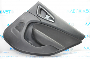 Door trim card rear right Chrysler 200 15-17 black with black insert cloth, armrest leather, scratches