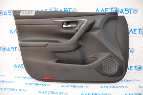 Door trim card front left Nissan Altima 13-18 leather, black, scratch