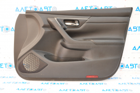 Door trim card front right Nissan Altima 13-18 leather, black, dented