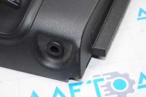 Door trim card rear right Jeep Compass 11-16 black with black insert leather, armrest leather, white stitching, tear, scratches