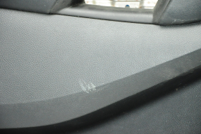 Door trim card front left Ford Edge 15-18 black with black insert cloth, armrest leather, handle molding gray, tears, scratches