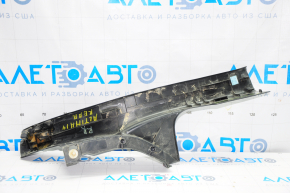 Door sill trim rear right inner Nissan Altima 13-18 black, broken fastener, scratches