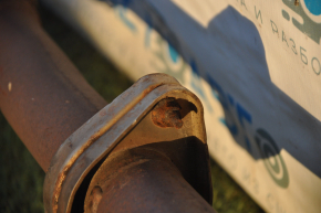 Muffler rear part with barrel Dodge Dart 13-16 2.0 2.4 2 pipes, dents, studs stuck, with receiving pipe