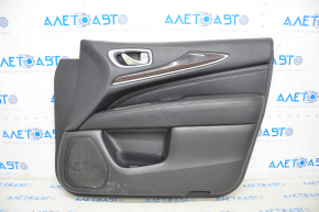 Door trim card front right Infiniti JX35 QX60 13-15 leather black, scratches