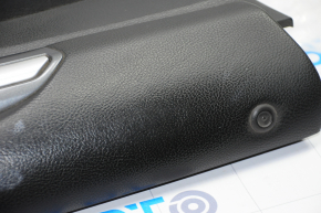 Door trim card front left Ford Fusion mk5 13-14 black with black insert cloth, armrest leather, molding gray gloss, rubbed, for dry cleaning