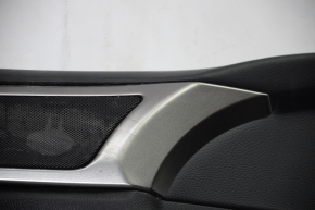 Door trim card front left Ford Fusion mk5 17-14 black with black insert cloth, armrest leather, molding gray structure, scratches
