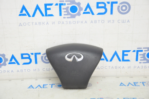 Airbag in steering wheel driver Infiniti JX35 QX60 13-13 black, pressed, rusty pyropatron