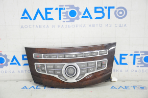 Display and climate control control Infiniti JX35 QX60 13-16 prerest, wood trim red, cracked wood