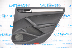 Door trim card rear right VW Passat b7 12-15 USA black, scratch, cracks in crepe