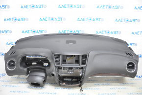 Torpedo front panel with AIRBAG Infiniti JX35 QX60 13-15 prerest, BOSE, black, rusty pyropatron