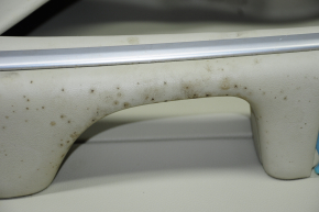 Door trim card front right Lincoln MKZ 13-15 beige leather, armrest leather, insert wood gloss, butts, insert defect, for dry cleaning