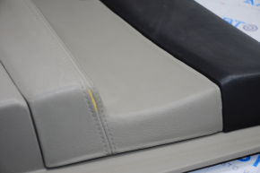 Door trim card front right Ford Explorer 11-12 prerest gray with gray insert leather, insert wood gloss, peeled leather, tear, abrasion, fold