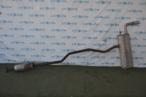 Exhaust line for 1 pipe Ford Fusion mk5 13-16 2.5, 1.5T, 1.6T without catalytic converter, rusty, dents