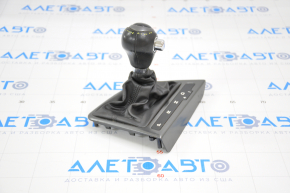 Gear knob Kia Optima 11-13 prerest leather black, worn leather