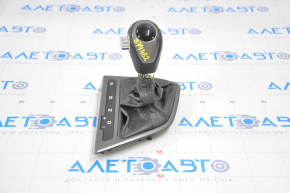 Gear knob Kia Optima 11-13 prerest leather black, worn leather