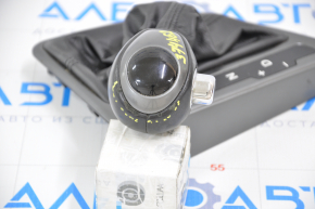 Gear knob Kia Optima 11-13 prerest leather black, worn leather