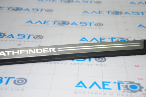 Door sill trim outer front left Nissan Pathfinder 13-20 black with chrome, scratches