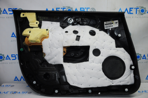 Door trim card front right Ford Fiesta 11-19 black with black insert plastic, armrest cloth, scratches