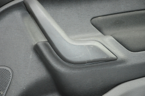 Door trim card front right Ford Fiesta 11-19 black with black insert plastic, armrest cloth, scratches