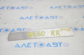 Door sill trim rear right outer Infiniti JX35 QX60 13-17 chrome, type 1 bump, scratches