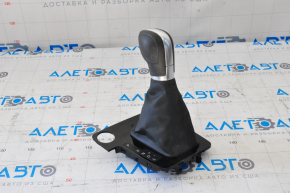 Gear knob with shifter cover VW Passat b8 16-19 16- USA leather black, glossy cover, under start-stop